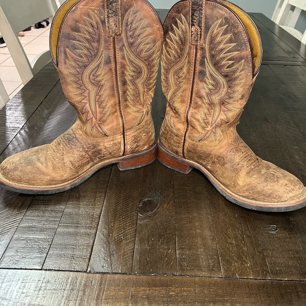 Laredo Men’s Pinetop Rustic Brown Cowboy Boots 8.5d western workwear